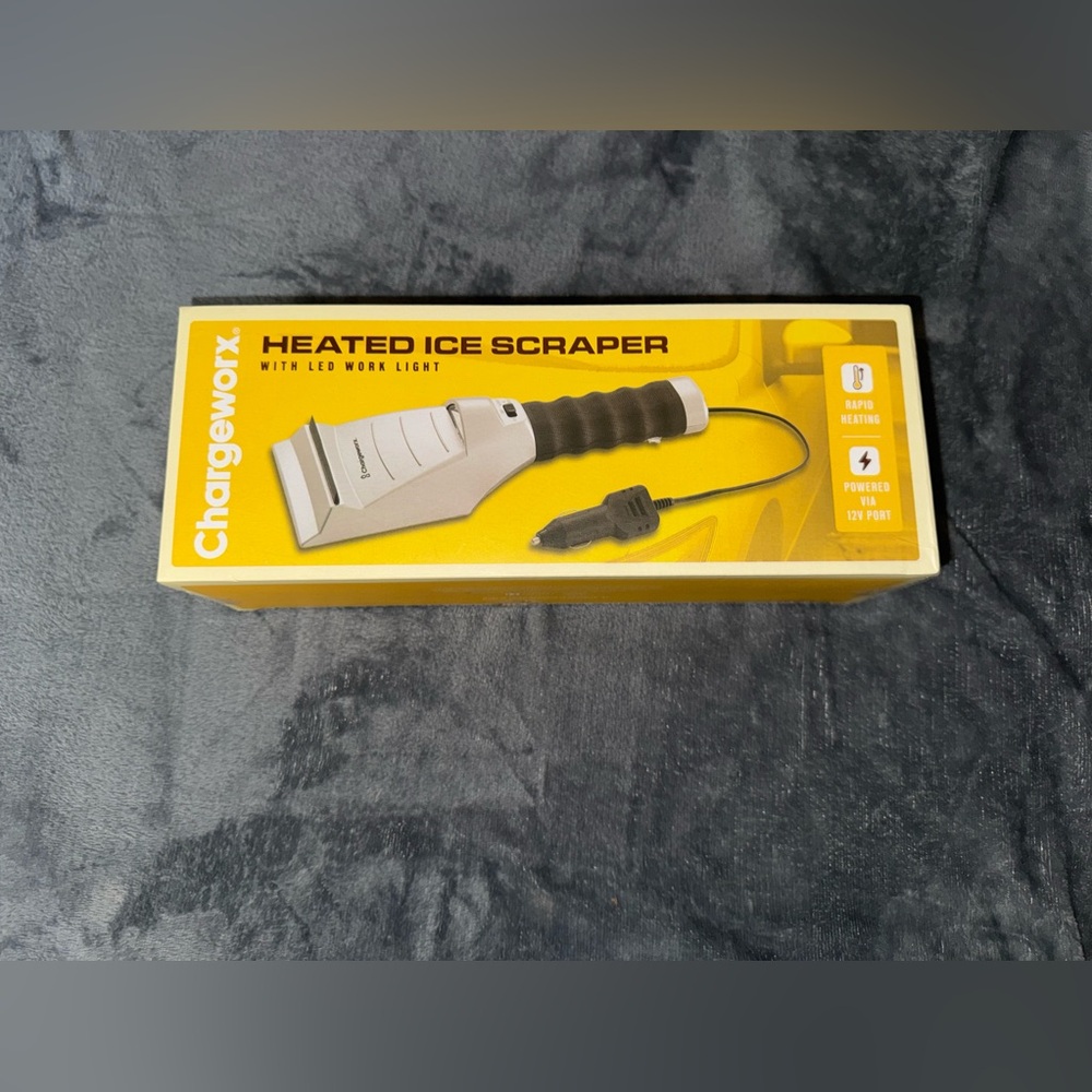 Chargeworx Heated Ice Scraper for Car Windshield Snow Removal Tool 12V New